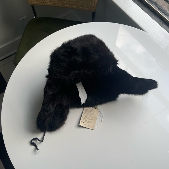 Vintage 60s Russian Mink Fur Ushanka Winter Hat - Picture 5 of 13